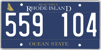 RI license plate 559104