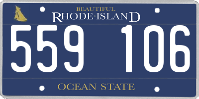RI license plate 559106
