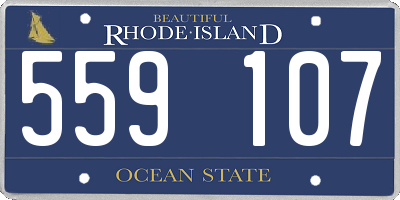 RI license plate 559107