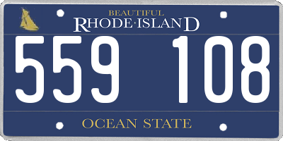 RI license plate 559108