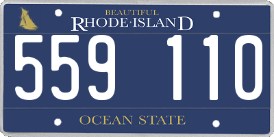 RI license plate 559110