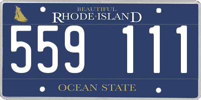 RI license plate 559111