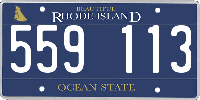 RI license plate 559113