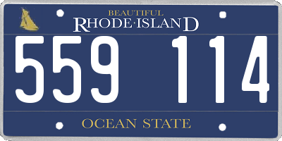 RI license plate 559114