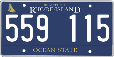 RI license plate 559115
