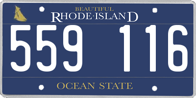 RI license plate 559116