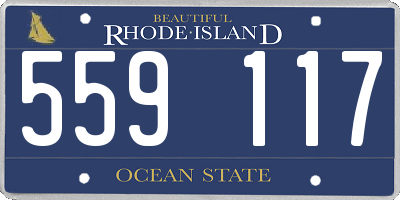 RI license plate 559117