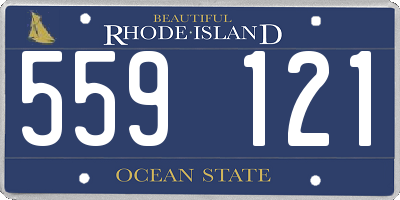 RI license plate 559121