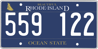 RI license plate 559122