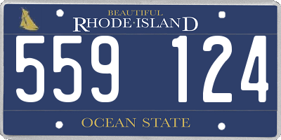 RI license plate 559124