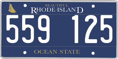 RI license plate 559125