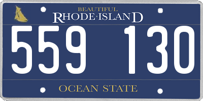 RI license plate 559130