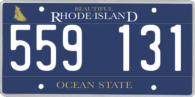 RI license plate 559131
