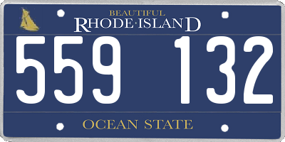 RI license plate 559132