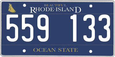 RI license plate 559133