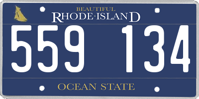 RI license plate 559134