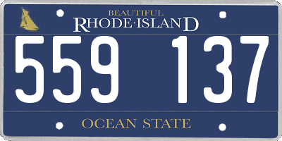 RI license plate 559137