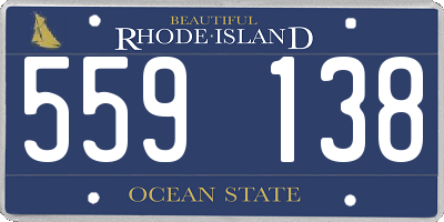 RI license plate 559138