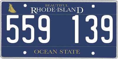 RI license plate 559139
