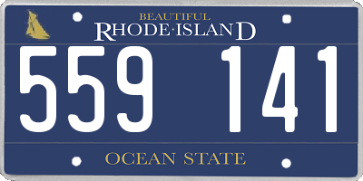 RI license plate 559141