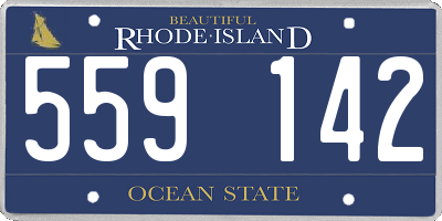 RI license plate 559142