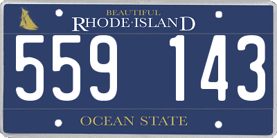 RI license plate 559143