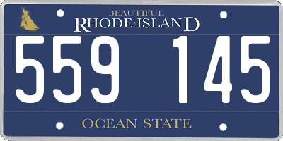 RI license plate 559145