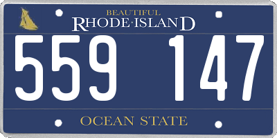 RI license plate 559147