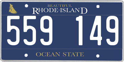 RI license plate 559149