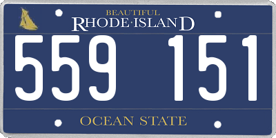 RI license plate 559151