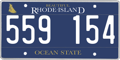 RI license plate 559154