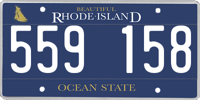 RI license plate 559158