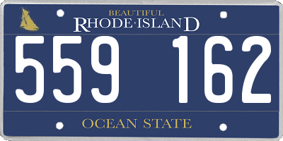 RI license plate 559162