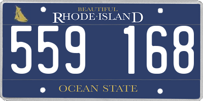 RI license plate 559168