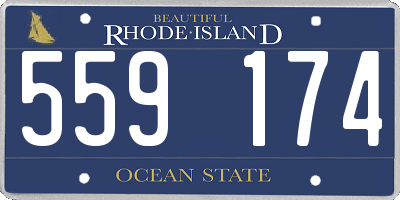 RI license plate 559174