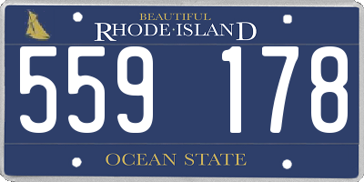 RI license plate 559178