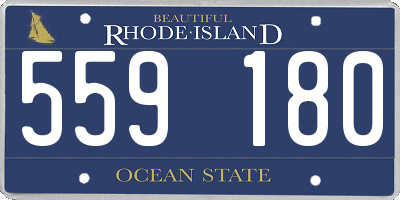 RI license plate 559180