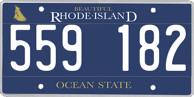 RI license plate 559182