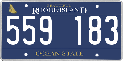 RI license plate 559183