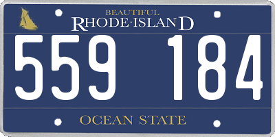 RI license plate 559184