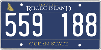 RI license plate 559188