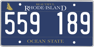 RI license plate 559189