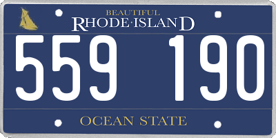 RI license plate 559190