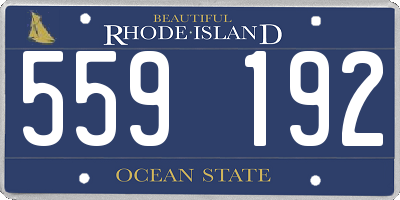 RI license plate 559192