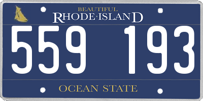 RI license plate 559193
