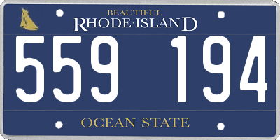 RI license plate 559194
