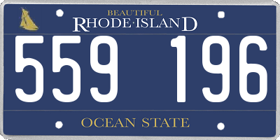 RI license plate 559196