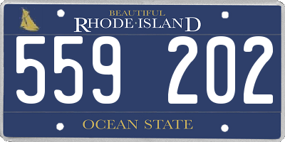RI license plate 559202