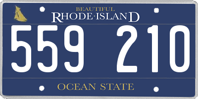 RI license plate 559210