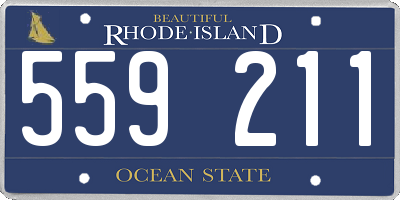 RI license plate 559211